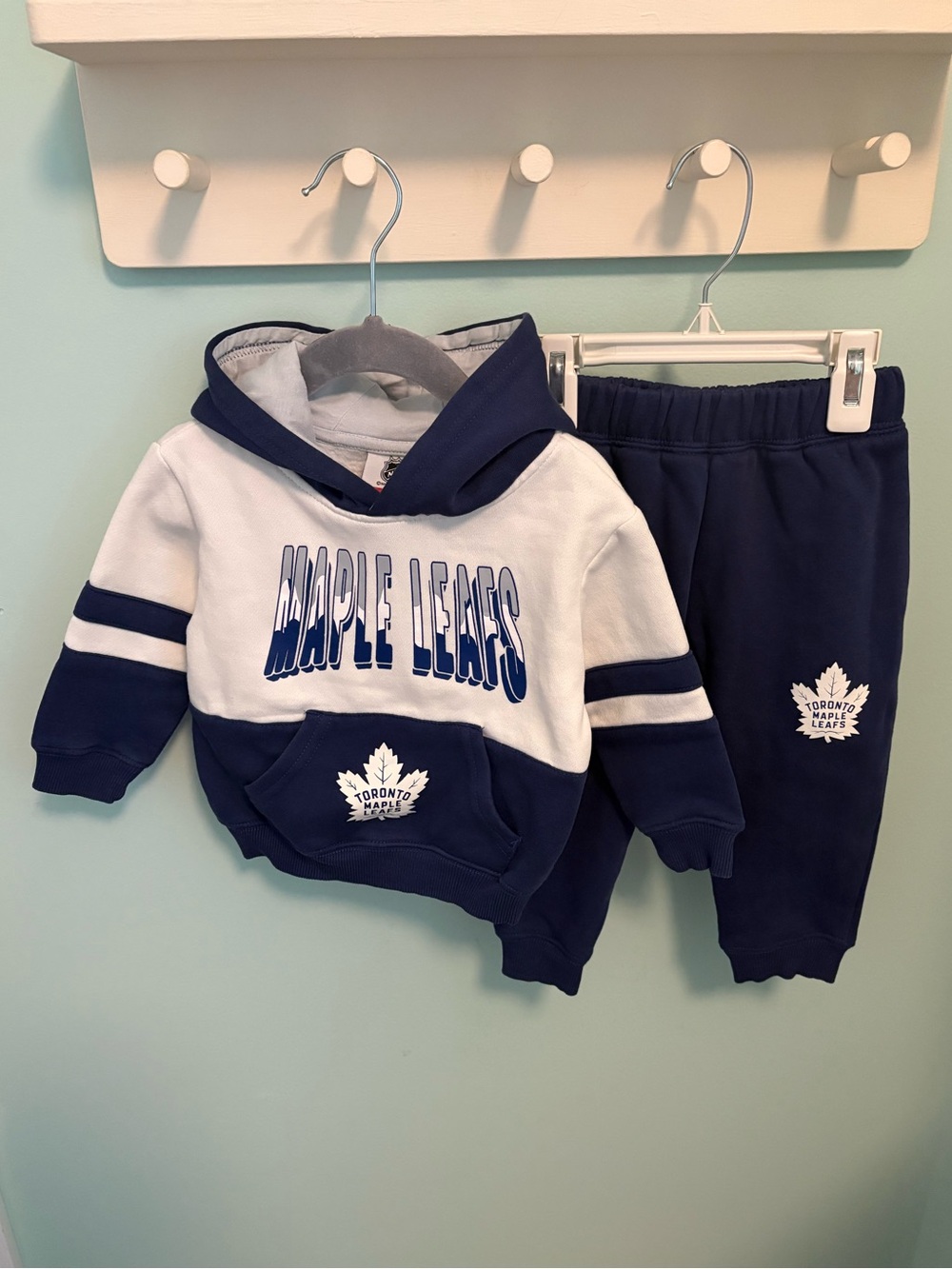 NHL Kids Navy & White Maple Leafs Hoodie and Joggers Set